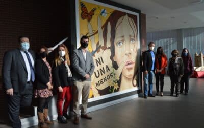 Inauguración del mural «Ni una menos» en Cigales