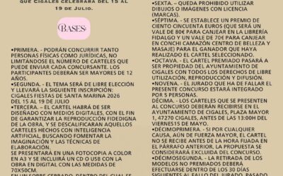 CONVOCATORIA Y BASES PARA EL CONCURSO DEL CARTEL ANUNCIADOR DE LA FERIA Y FIESTAS DE SANTA MARINA 2026