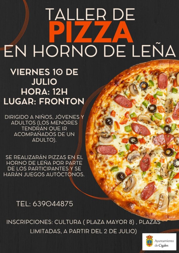 TALLER DE PIZZA EN HORNO DE LEÑA