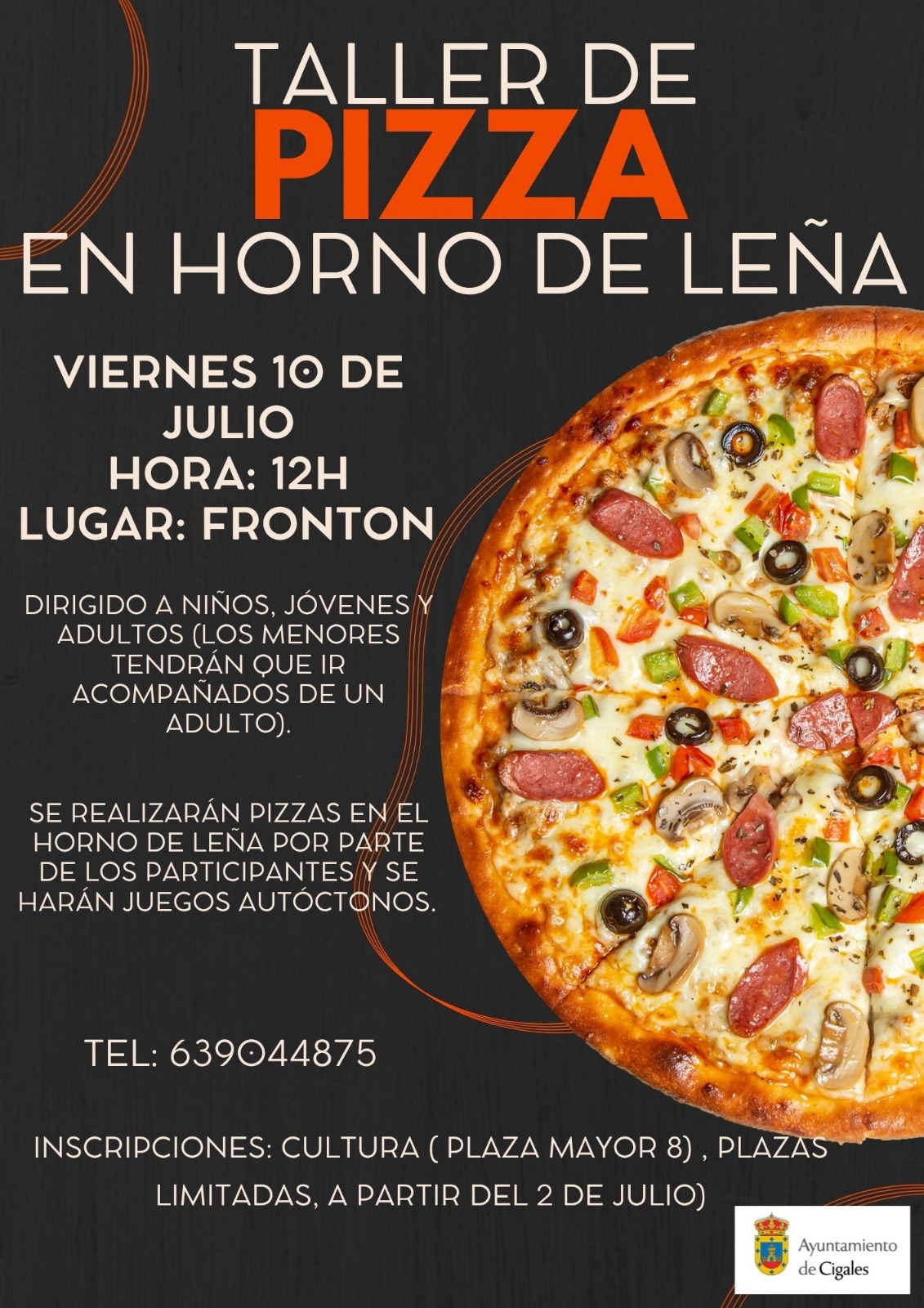 TALLER DE PIZZA EN HORNO DE LEÑA
